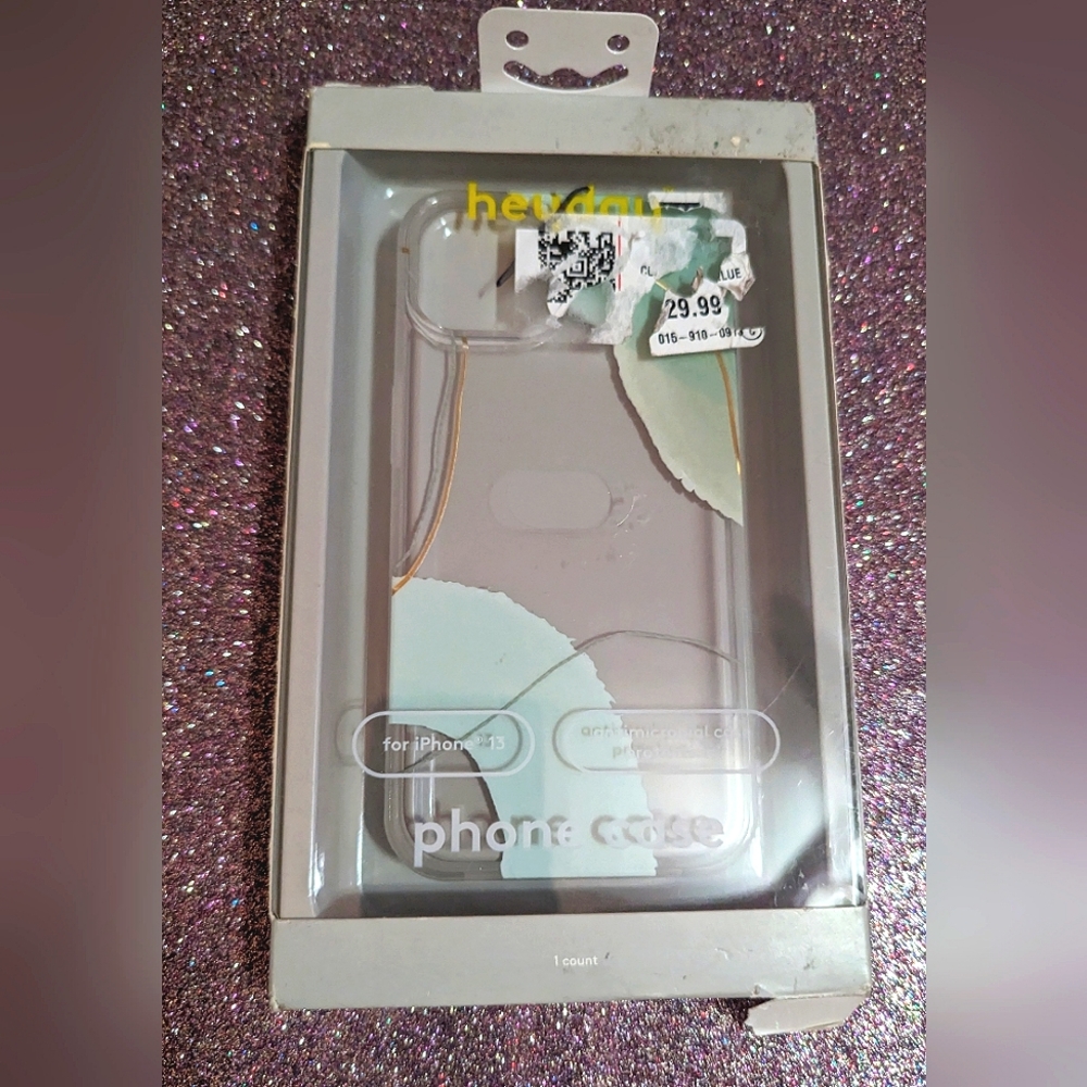 iPhone 13 heyday Phone Case antimicrobial case protection Teal Gold Abstract